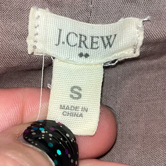 J. Crew Gray Beige Draped Lightweight Motorcycle Utility Jacket- size small - Picture 5 of 7